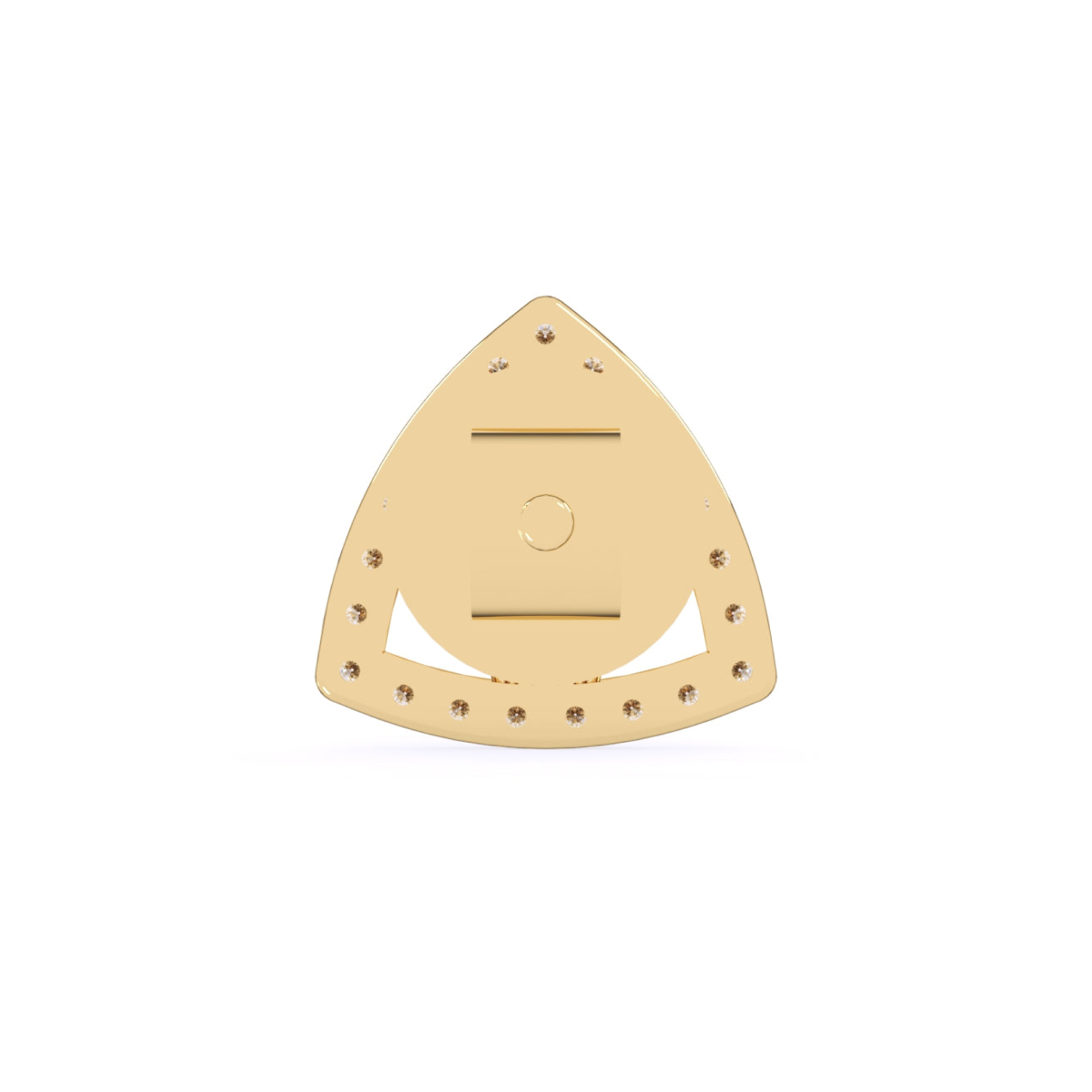 Halo Triangle Diamond Stud Earrings with Mixed Diamond Shapes